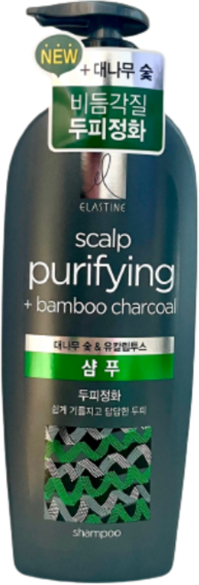 엘라스틴 대나무 숯 두피정화 샴푸, 680ml, 1개