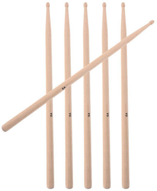 드럼 연주용 스틱 클래식 전자 드럼스틱 벌크 베이지 우드, 기본, 1개