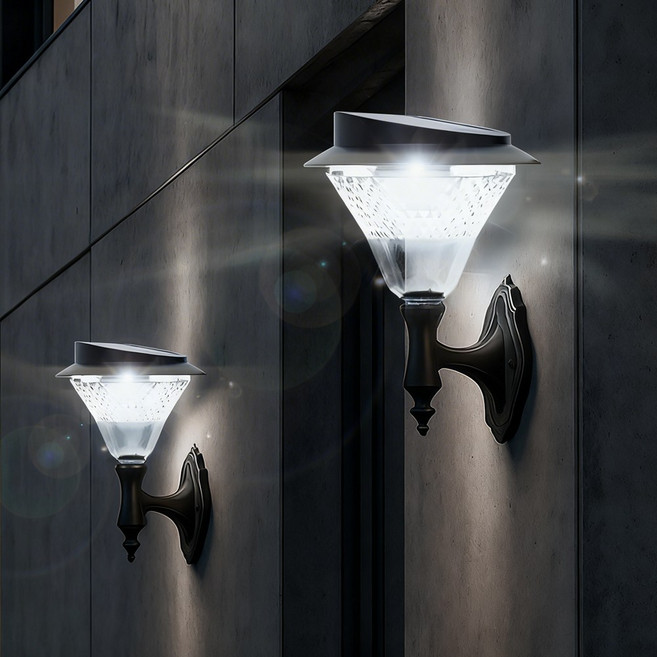 신성나라 태양광 정원등 COB 태양열 조명 LED 전등 잔디등, 벽걸이형(흰빛)