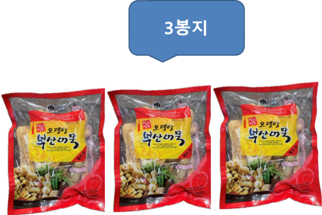 삼진 부산어묵 오뎅탕 매운맛 312g 스프포함, 3개