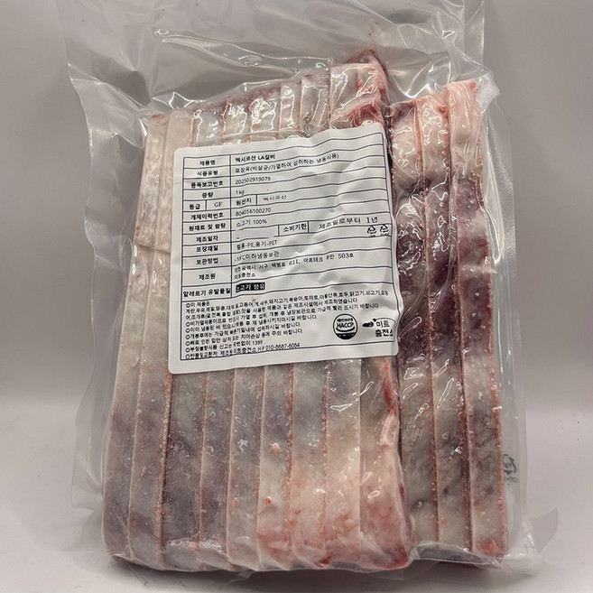 멕시코산 LA갈비 1kg 소갈비/멕시코산/1kg, 1개, 1000g