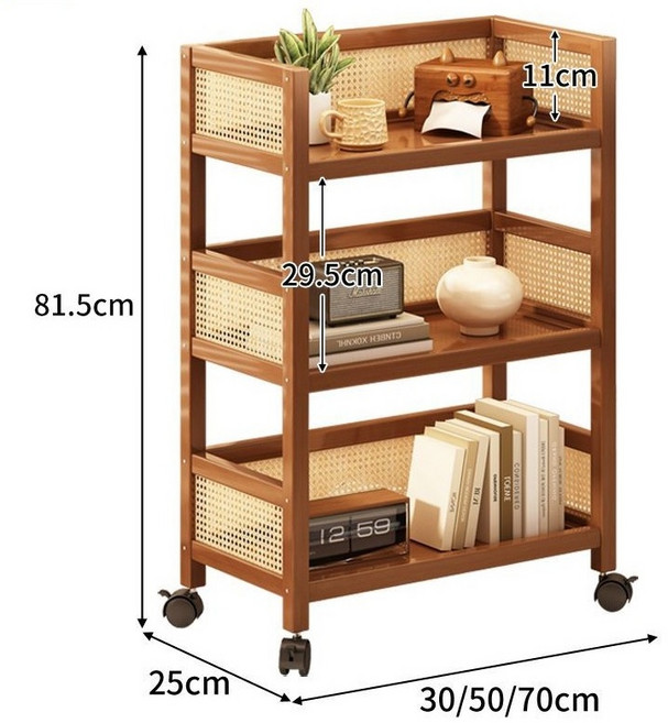 가남 다용도 이동식 수납 선반 3단 트롤리