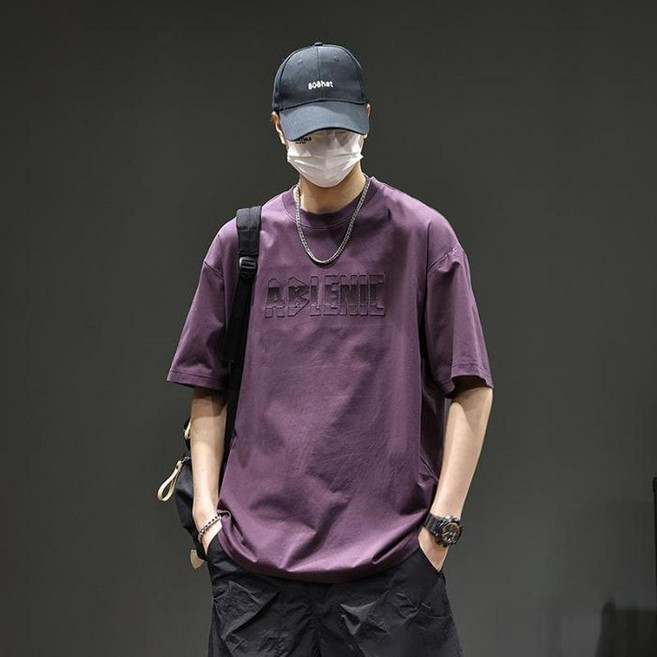 男款短袖T恤 圓領寬鬆涼感科技棉上衣