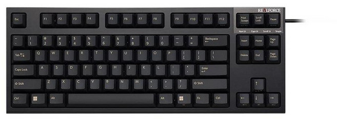 REALFORCE R3S 키보드 표준 스위치 유선 텐키리스 45g 영어 배열 블랙 R3SD31, 기본