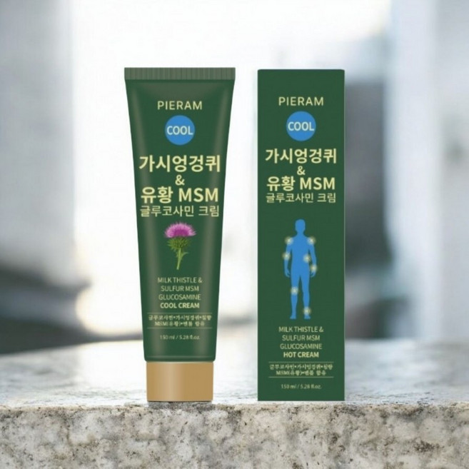 가시엉겅퀴 유황MSM 글루코사민 크림 핫HOT (침향 가시엉겅퀴 유황MSM 글루코사민 멘톨함유 올인원), 1개, 1g