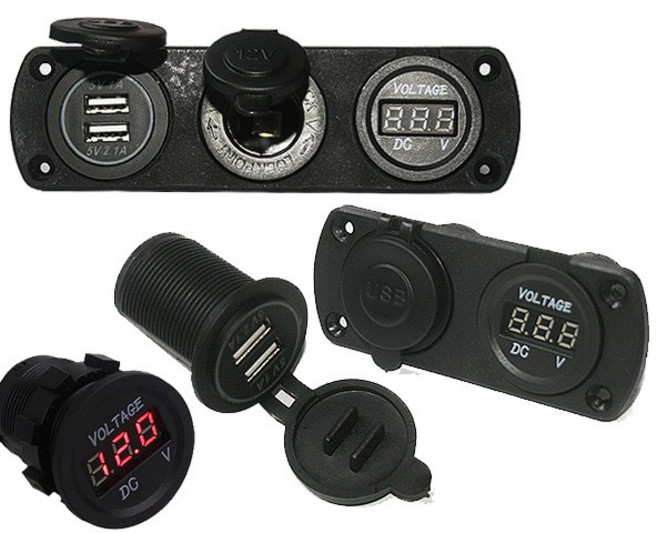 매립형 방수 DIY 시거잭 USB포트 볼트메타 오토바이, 1개