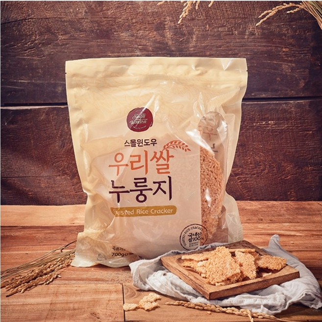 구수한 맛의 프리미엄 누룽지 스몰윈도우 우리쌀 누룽지, 700g, 1세트