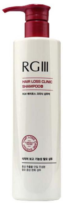 꽃을든남자 알지쓰리 헤어로스 크리닉 샴푸액 520ml / 식약처 보고 기능성 홍삼 탈모샴푸, 1개