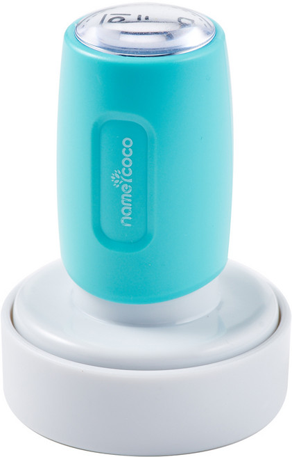 네임코코 의류용 원형 네임스탬프 S10, 민트, 1개