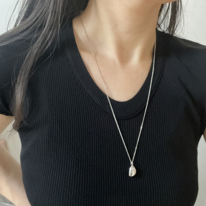 로켓그로스 심플 빈 롱 목걸이 (사은품증정)