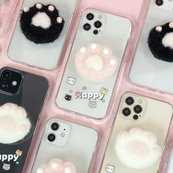 LG V20 V30 V35 케이스 고양이 스마트톡 뽀글이 발바닥