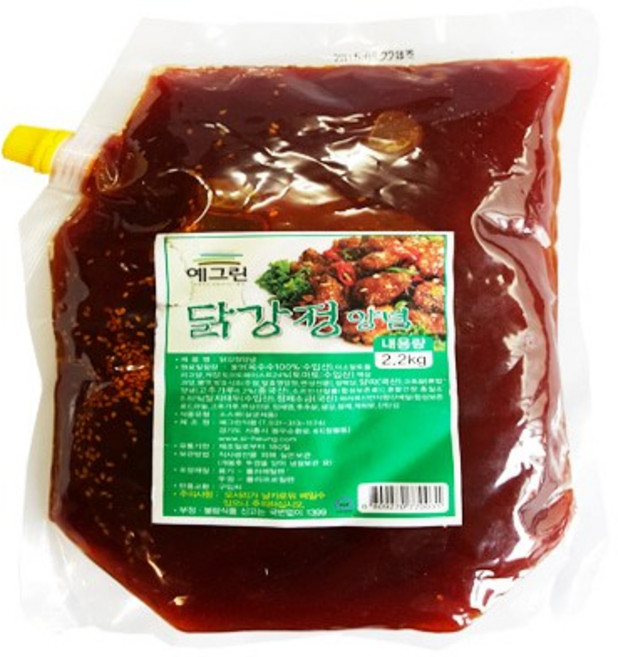 닭강정소스 ( 예그린 2.2kg ) 1개 [업소용], 중앙공원 본상품선택