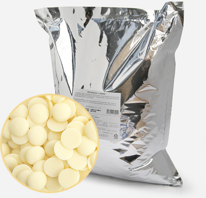 버릴스 화이트 초콜릿 5kg 컴파운드 코팅 초콜렛 만들기재료 대용량 (아이스박스 포장), 1개
