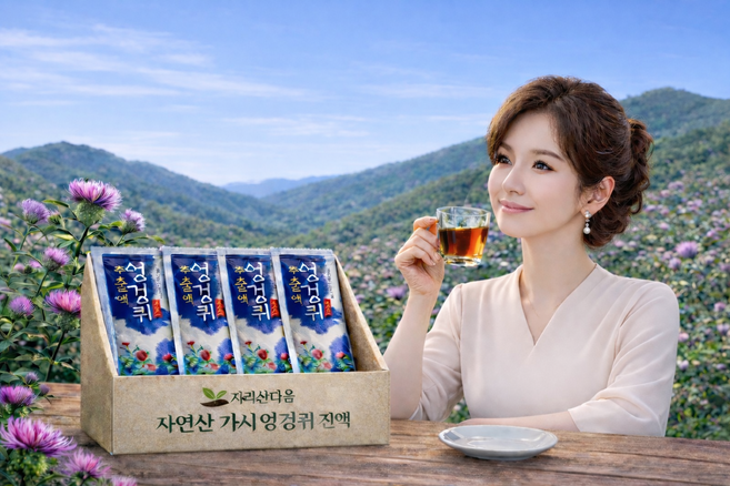 자연산엉겅퀴즙 엉겅퀴진액 105ml 60포 1박스 지리산 다옴, 60개