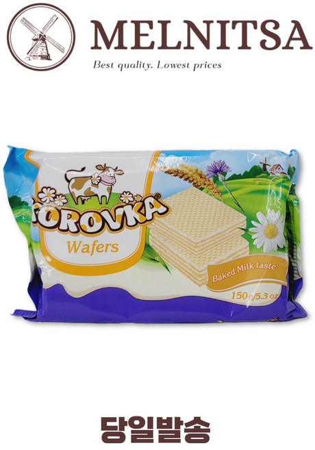 코로브카 베이크 밀크 테이스트 와퍼 우유맛, 150g, 2개