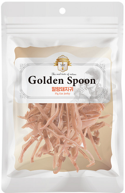 골든스푼 구강간식(돼지귀육포50g 닭가슴살육포60g 송아지갈비뼈60g 훈제맛목대포60g 오리연골육포60g), 돼지귀육포50g, 60g, 1개