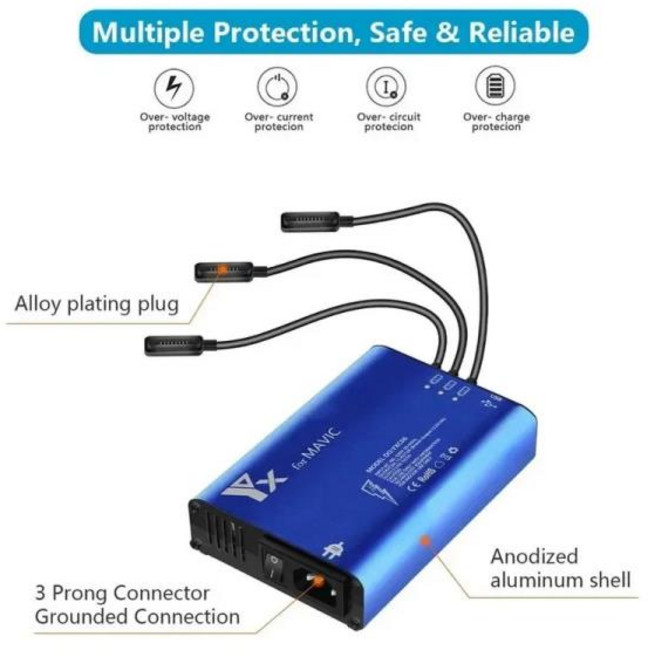 5In1 충전 허브 Mavic PSMPSPlatinum 드론 액세서리용 지능형 배터리 홈, 01 Bundle 1, 04 AU Plug, 1