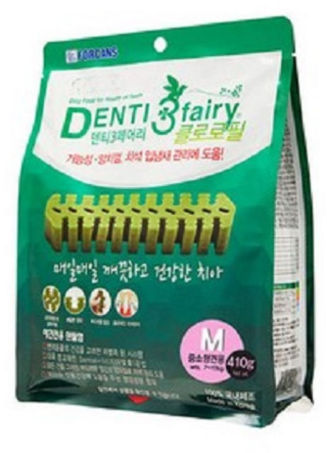 포켄스덴티페어리 반려 동물 클로로필 M, 덴탈껌, 410g, 1개