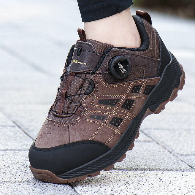레저타임 생활방수 가죽 다이얼 남성 트레킹화 등산화 신발 레티데날리