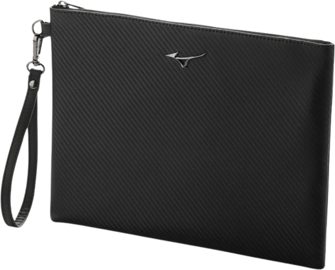 미즈노 정품 MZ 남성 클러치백 손가방 파우치백, 블랙, 1개