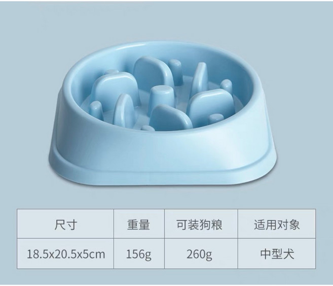 寵物慢食碗 貓用 中型犬適用, 1個