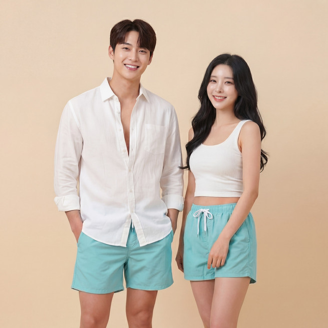 메이스 수영복 반바지 비치웨어 스윔팬츠 남여공용