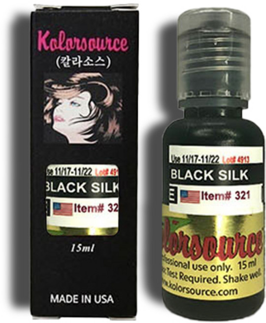 칼라소스 색소 15ml 반영구 화장 머신 액상 엠보 겸용 자가검사 색소, 블랙실크, 1개