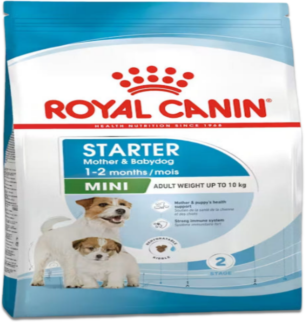 로얄캐닌 강아지 미니 스타터 임신견 어린 새끼 사료, 1kg, 1개, 닭+칠면조