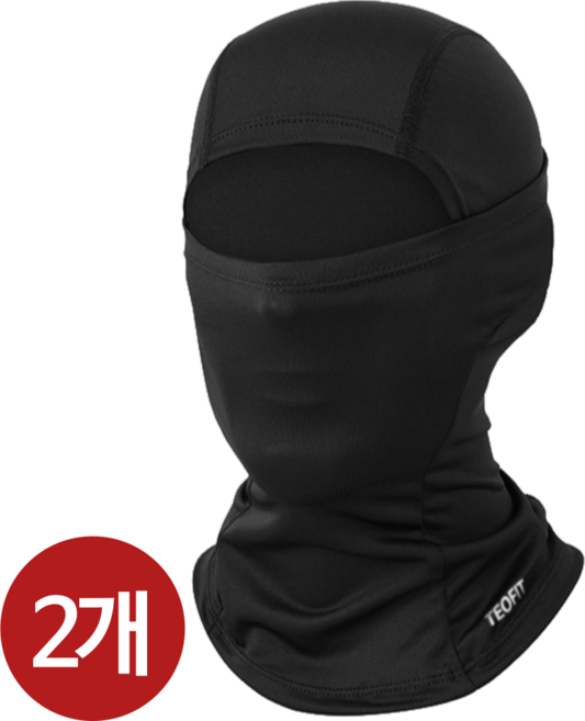 테오핏 사계절 남성 오토바이 바라클라바 1+1, 블랙+블랙, 1세트