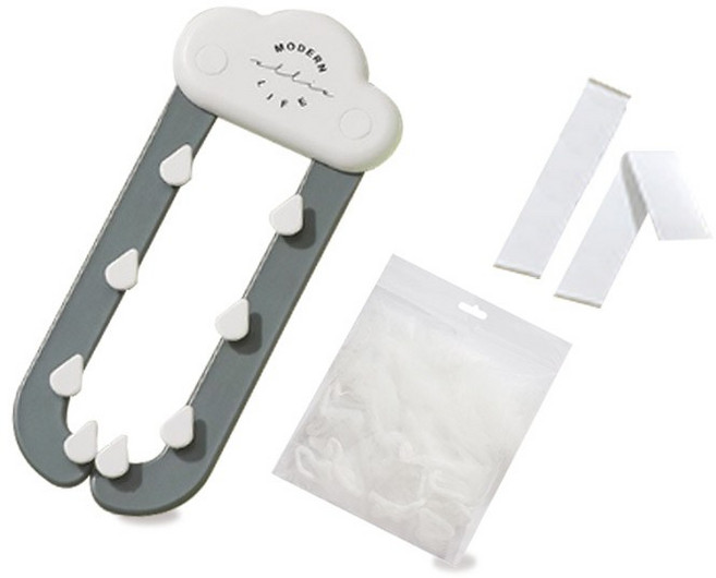 마켓플랜 주방 싱크대 드레인 거름망 세트, 1세트, 그레이