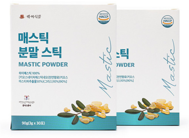 매스틱분말 스틱 HACCP인증제품, 90g, 2개