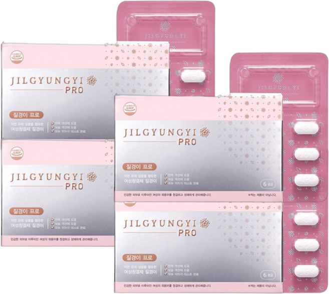 질경이 프로 핑크 여성청결제 6p, 4개, 3.6g
