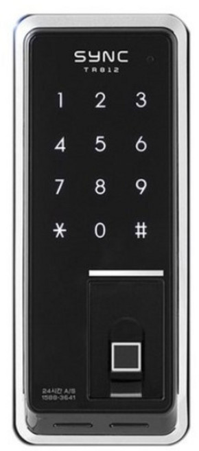 솔리티 씽크 지문인식 디지털 보조키 손잡이 없음 도어락 TR812 + 건전지 4p