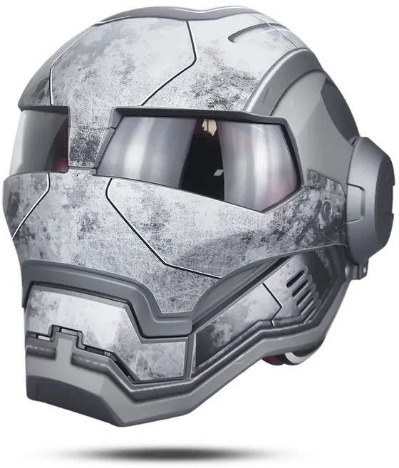 아이언맨/아이언 패트리어트 오토바이 헬멧 풀 페이스 매트 블랙 & 하프 오픈 DOT 인증 남성 - 할로윈, 02 M, 10 4