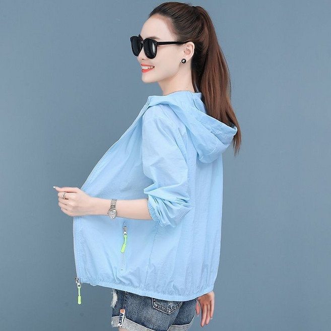 防晒衣女防紫外線新韓版寬鬆百搭防晒服短版透氣輕薄外套上衣女裝防曬衣涼感外套防曬衫冰絲外套防曬外套防曬薄外套