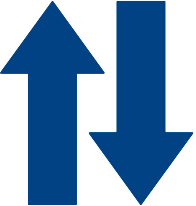 오피스왕국 화살표 스티커 바닥 스티커 방향안내 arrow2, 오션블루