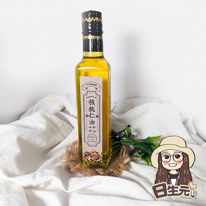 日生元 冷壓初榨核桃仁油, 1個, 核桃仁油 250ml