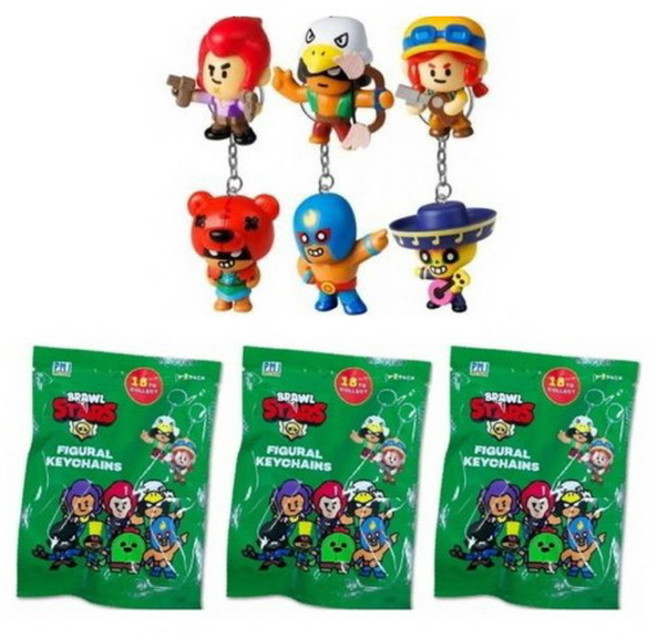브롤스타즈 피규어 키체인 랜덤발송, 3개