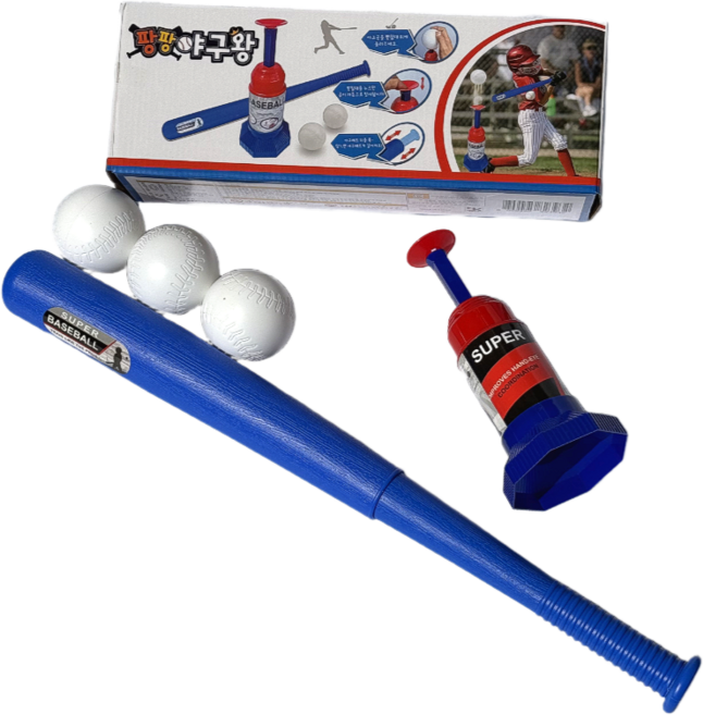 에브리굿 팡팡 야구왕 야외놀이 세트, 1세트, 혼합색상