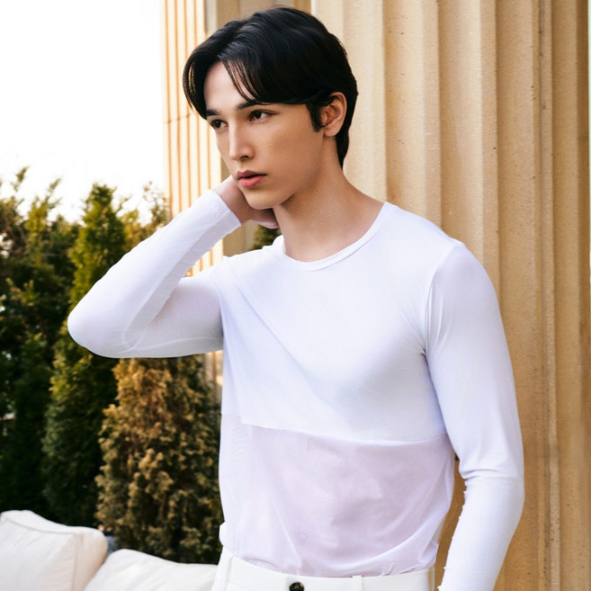 테크스킨 남성 하프메쉬 이너웨어 쿨티셔츠