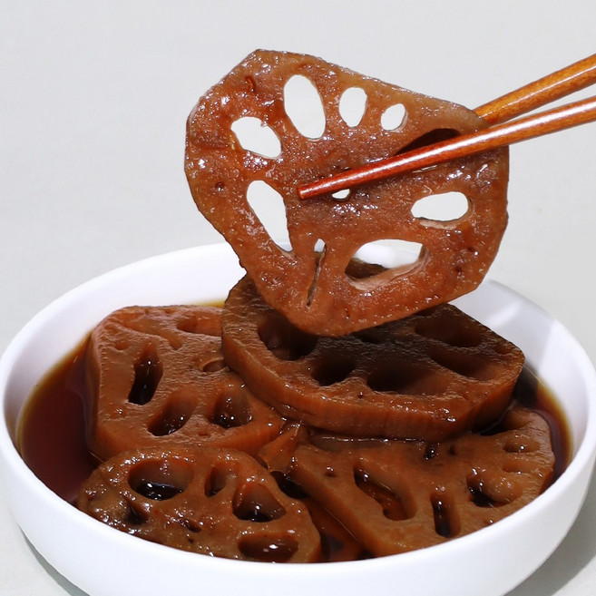 [세이브밀] 은은한 단짠 아삭한 국내산 수제 연근조림 장조림 간편 반찬 소포장, 250g, 2개