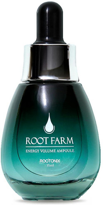 ROOTONIX ROOT FARM 에너지 볼륨 두피 앰플 모발 성장 세럼 리브인 두피 케어 K-Beauty 탈모 트리트먼트 (35ml/1.12온스), ROOTONIX ROOT FARM 에너지 볼륨 두피 앰