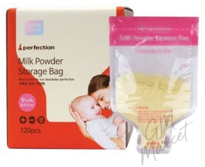 지퍼팩 퍼펙션 분유 저장팩 핑크 120매, 본상품, 1, 120