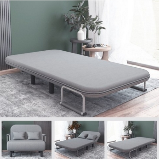 이지호미 접이식 소파베드 침대소파겸용 간의 보조 간병인 공간활용 간이 침대, 그레이