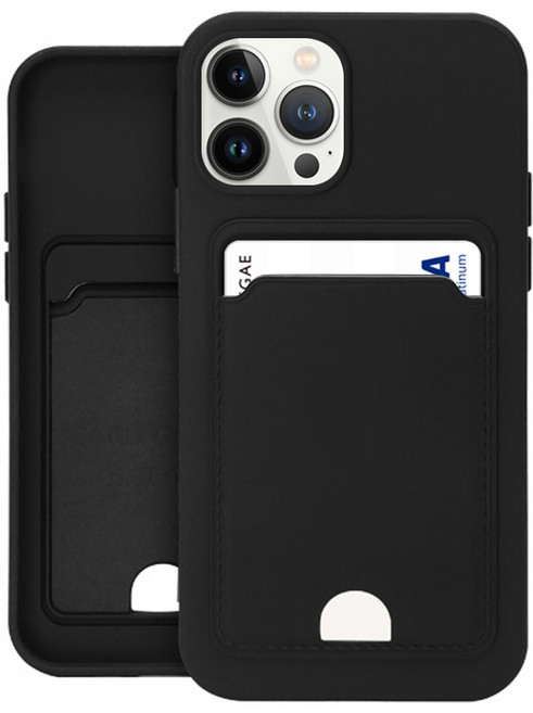 슬림 슬라이드 카드 수납 렌즈보호 지문방지 실리콘 휴대폰 케이스