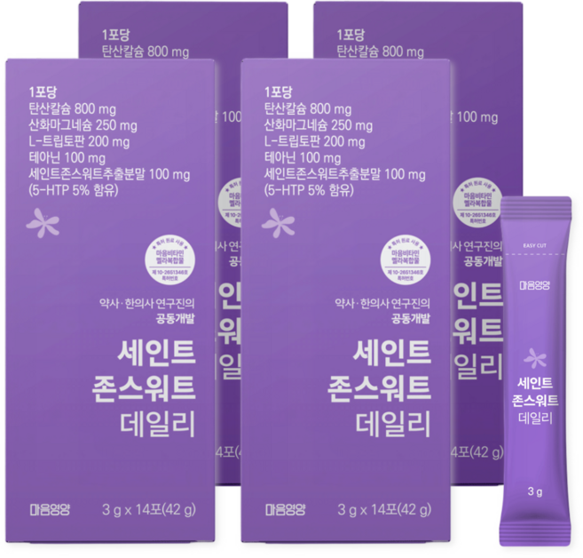 마음영양 세인트존스워트 데일리, 28g, 4박스