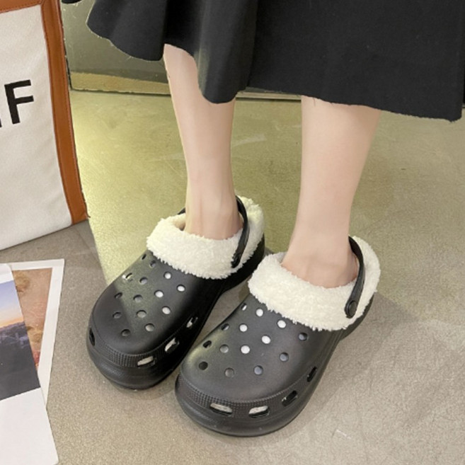 겨울 샌들 슬리퍼 슈즈 여자 털부착 발편한 아쿠아