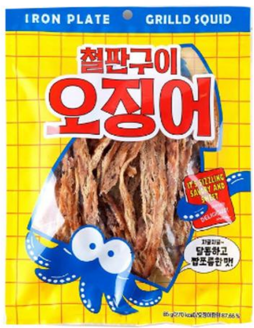 철판구이오징어, 1개, 85g