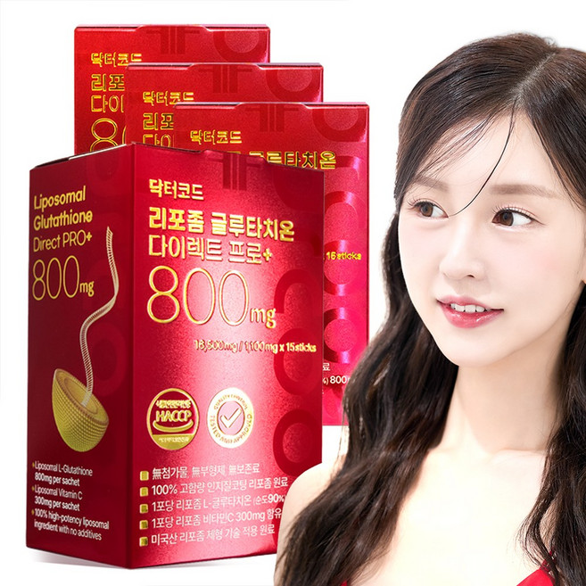 닥터코드 리포좀 글루타치온 800mg 인지질코팅 고함량 프리미엄 미국산, 16.5g, 4개