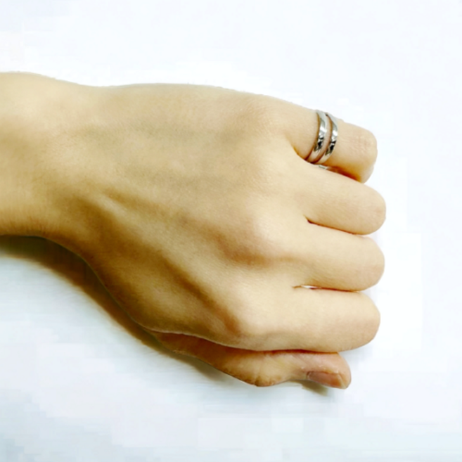 WWA 국내제작 고급 조절형 프리사이즈 반지 아이리스 애끼반지 심플 레이어드 애끼 데일리 애끼링 새끼손가락 레이어드링 우정반지 실버 여성 남녀공용